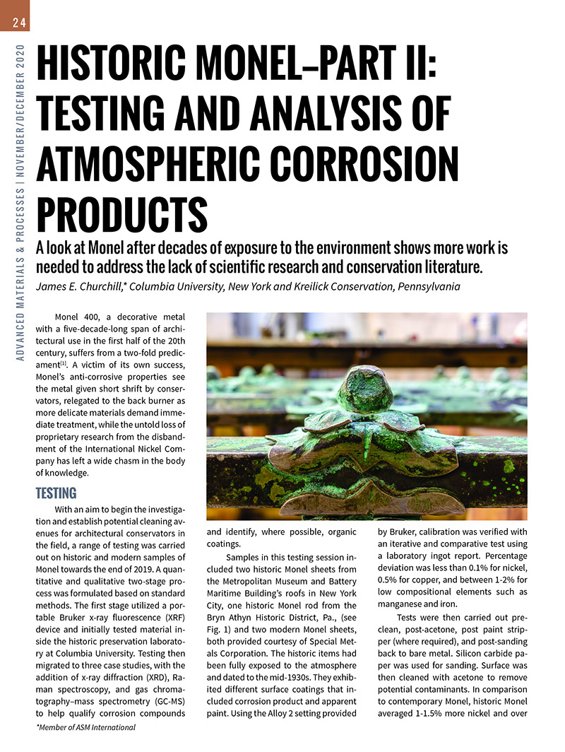 Advanced Materials & Processes (Bronze) to TABPI